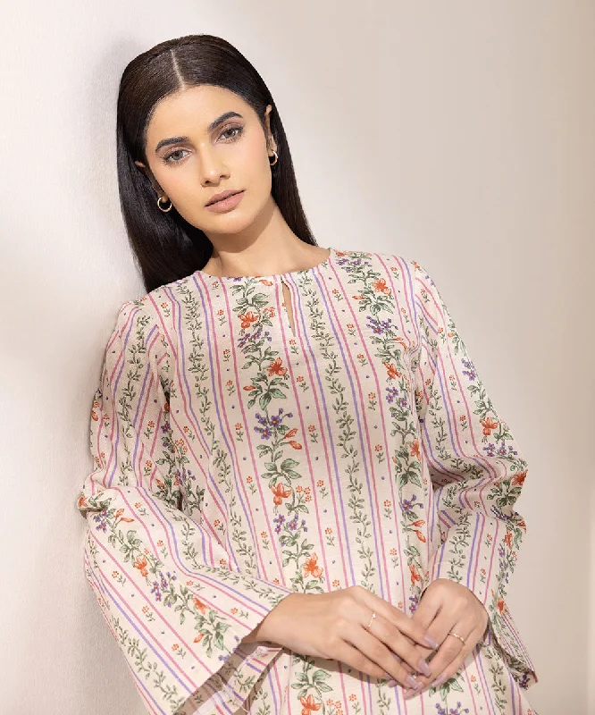 Printed Khaddar Shirt