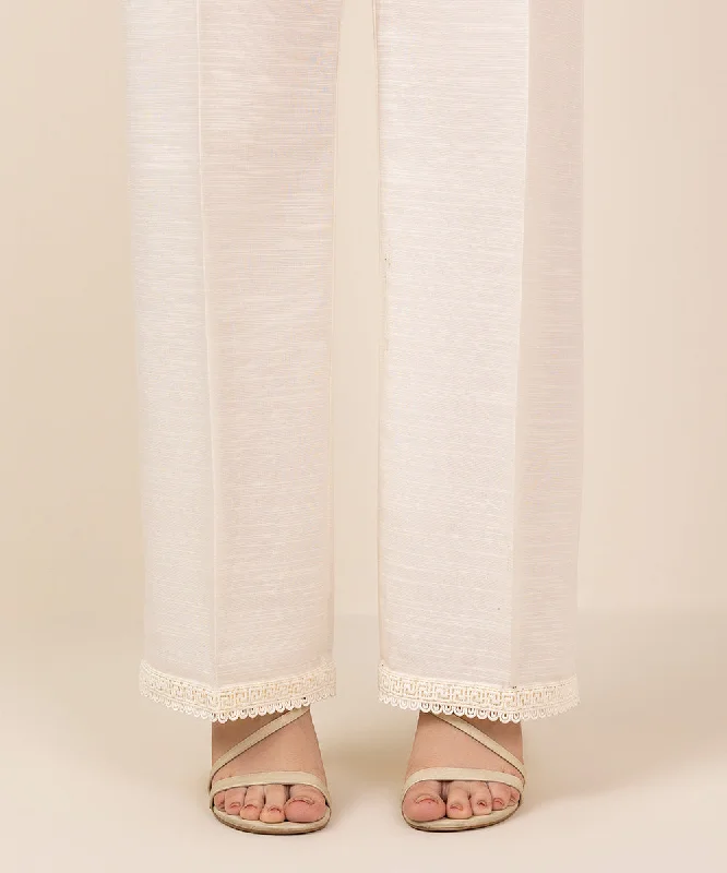 Solid Khaddar Straight Pants