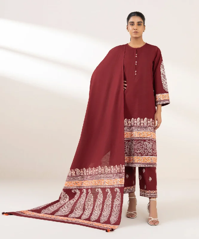 Block Printed Khaddar Dupatta