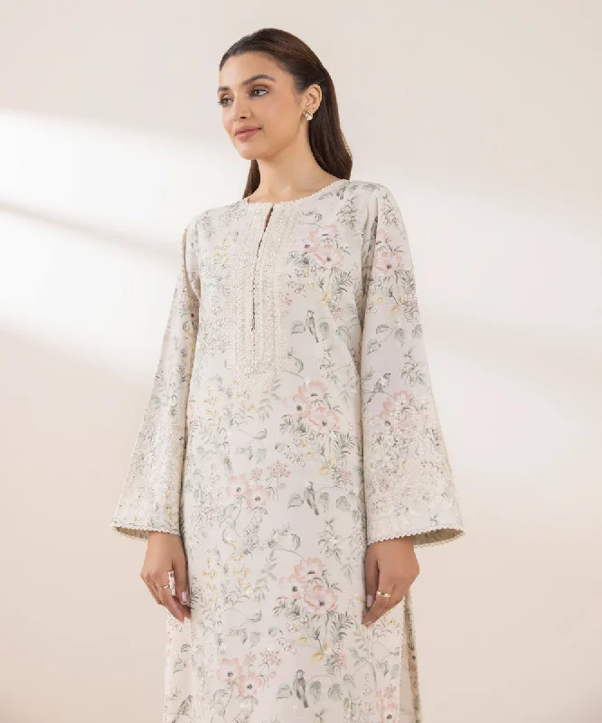 Embroidered Khaddar Shirt