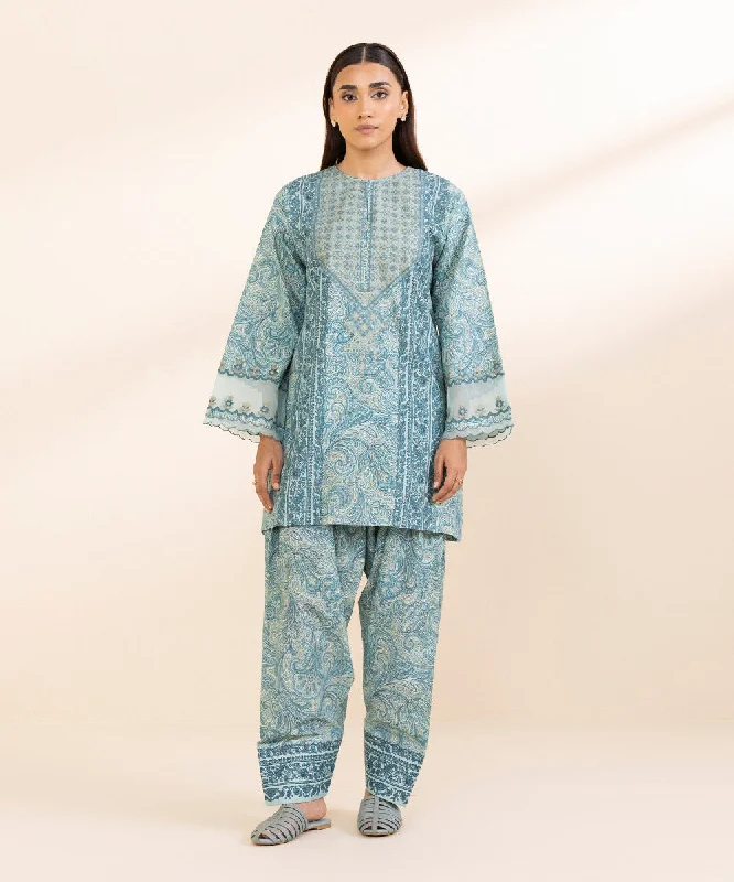 2 Piece - Embroidered Khaddar Suit