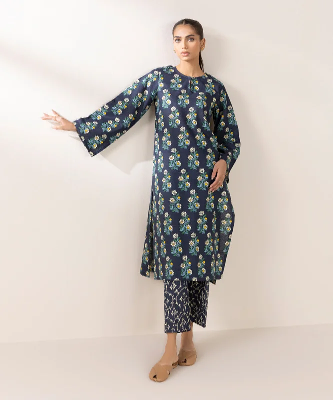 Printed Khaddar Shirt