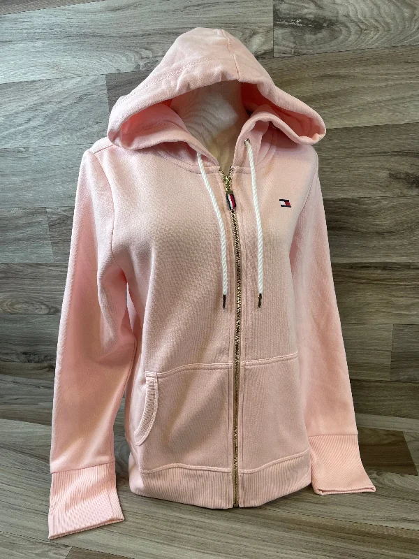 Sweatshirt Hoodie By Tommy Hilfiger In Pink, Size: S