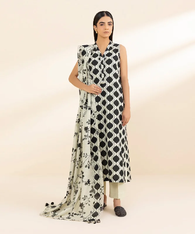 2 Piece - Printed Khaddar Suit