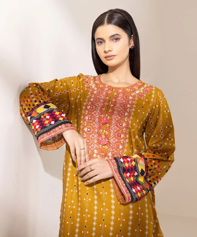 Embroidered Raw Silk Shirt