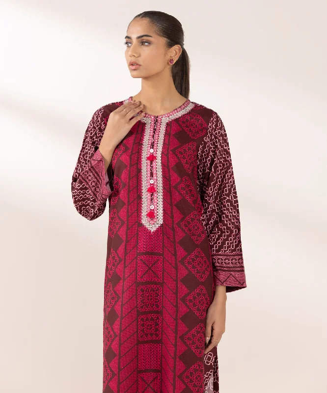 Embroidered Raw Silk Shirt