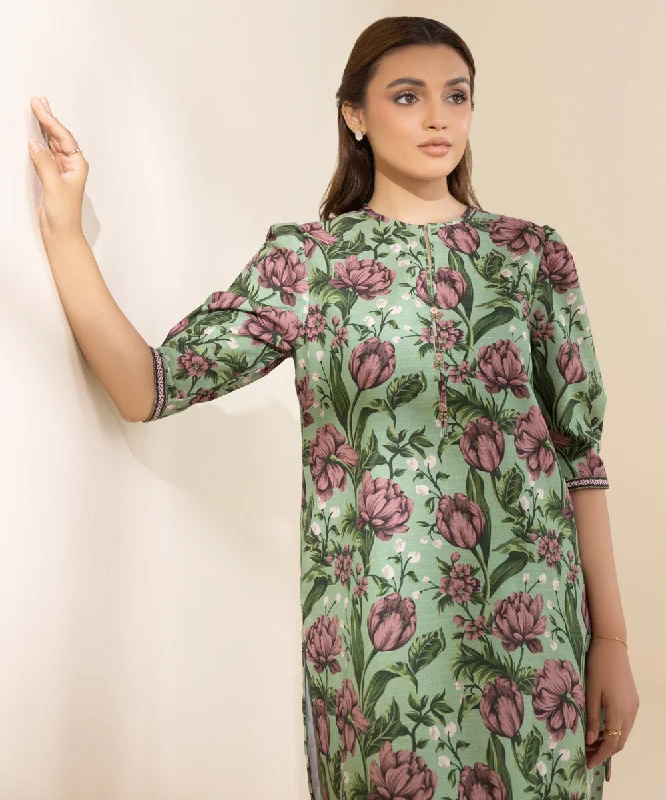 2 Piece - Printed Khaddar Suit