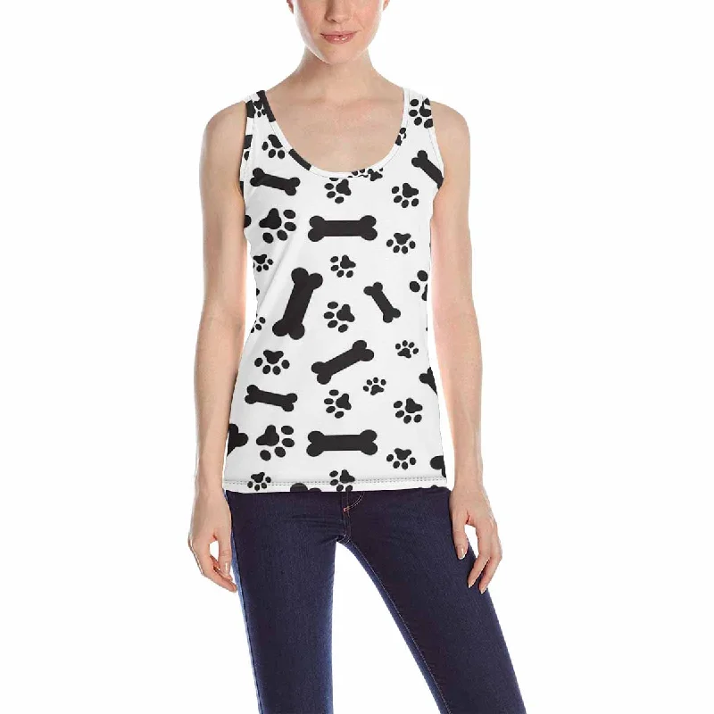 Women's Tank Top print with animals paws bones