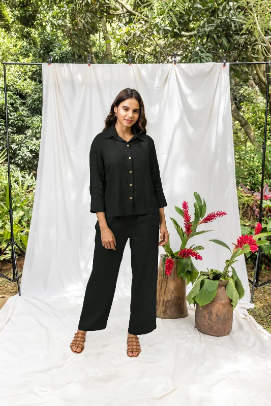 Masai Black Linen Women's Lounge Co-ord Set