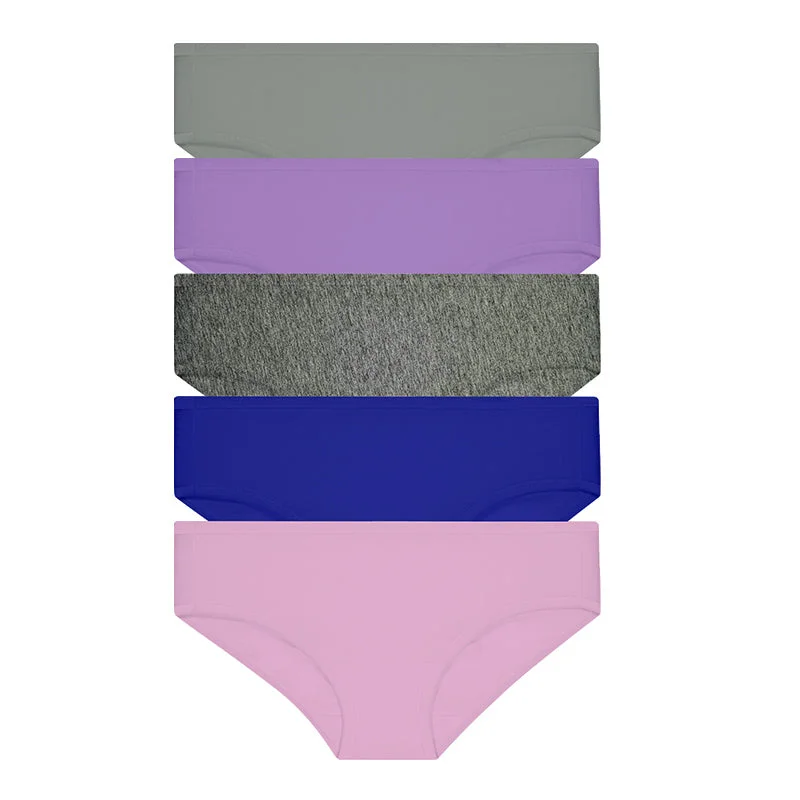 Hush Puppies 5pcs Ladies' Hipster Panties | Cotton Spandex | Essential D | HLU008957AS1