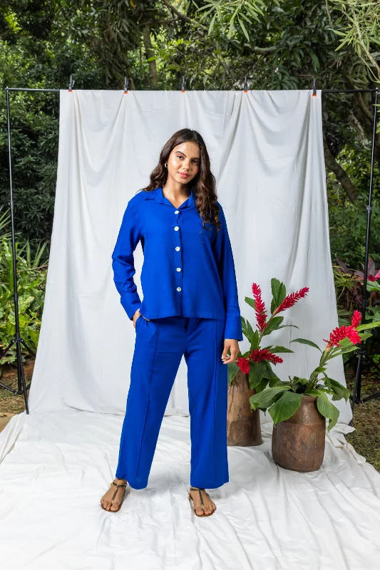 Out of the Blue Linen Women's Lounge Shirt