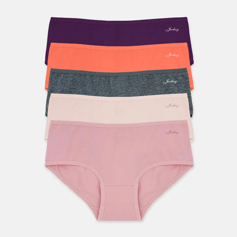 Jockey® 5pcs Ladies' Hipster Panties | Cotton Spandex | Essential | JLU308623AS1