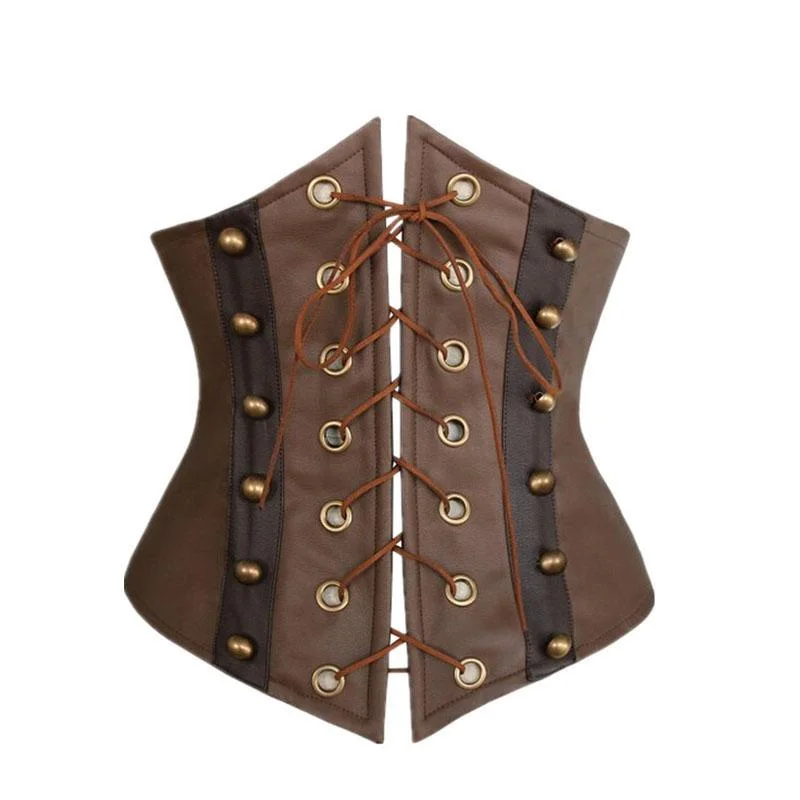 Brown Irresistible Lace Up Corset