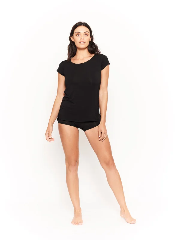 Bamboo Short Sleeve T Shirt - Black