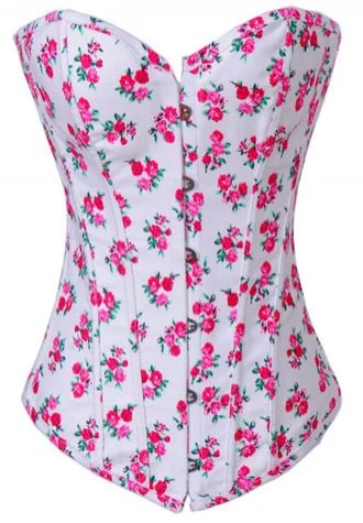 Beauty Floral Fantasy Denim Corset