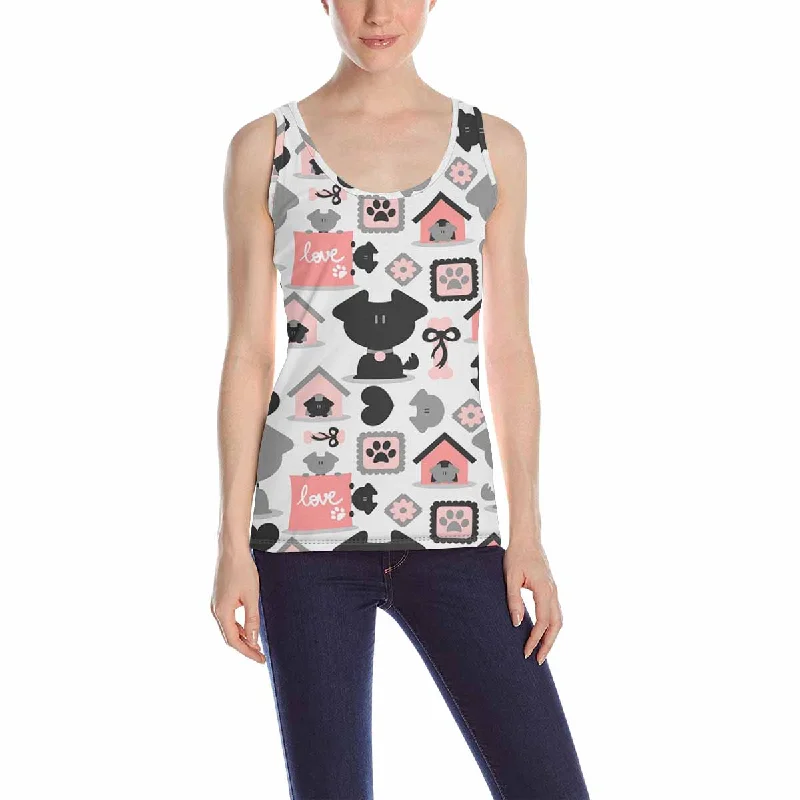 Women's Tank Top print with cute dogs pattern