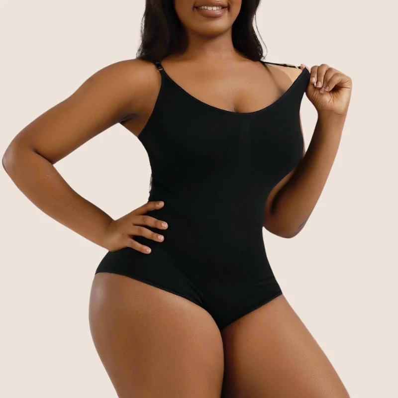 Seamless Sculpting Bodysuit With Strap Detailing