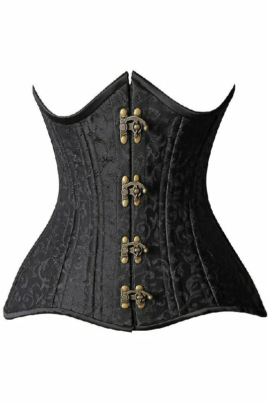 Daisy CURVY Brocade Double Steel Boned Under Bust Corset TD-1198