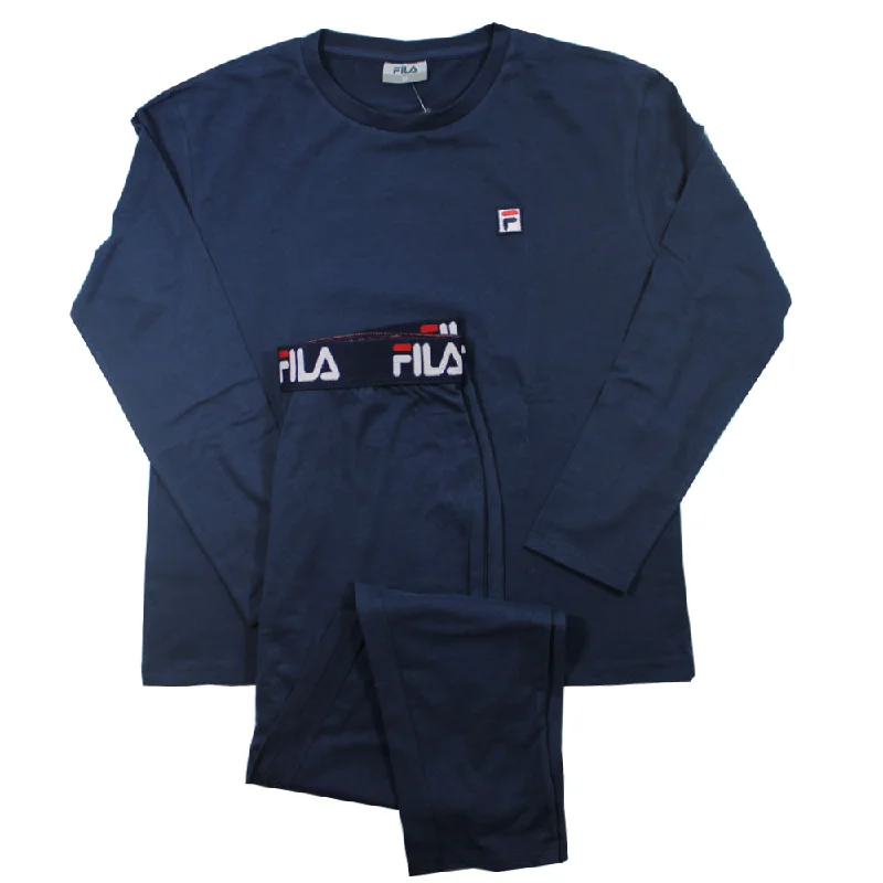 FILA Damen Lounge-Set, Pyjama, Cotton Stretch, Jersey