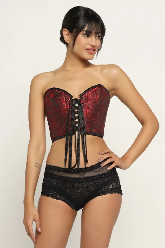 Black Red Corset Top