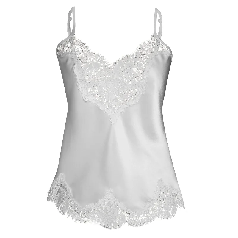 Silk Camisole with Scalloped French Lace