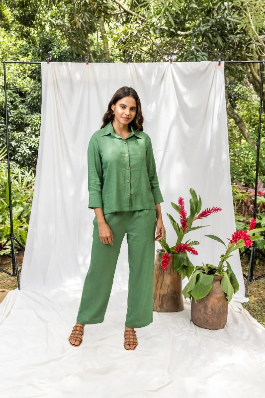 Masai Classic Green Linen Women's Co-ord Set