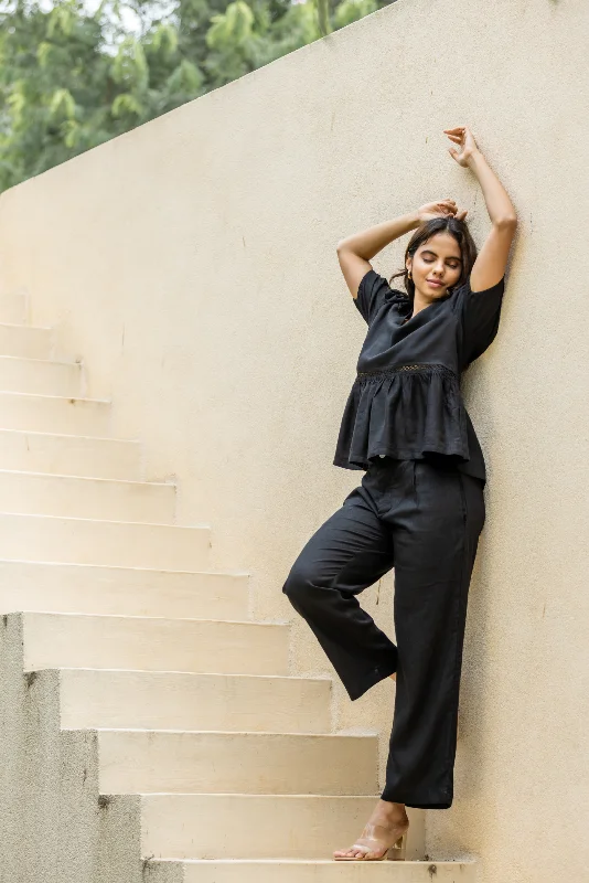 Noir Linen Women's Lounge Pants