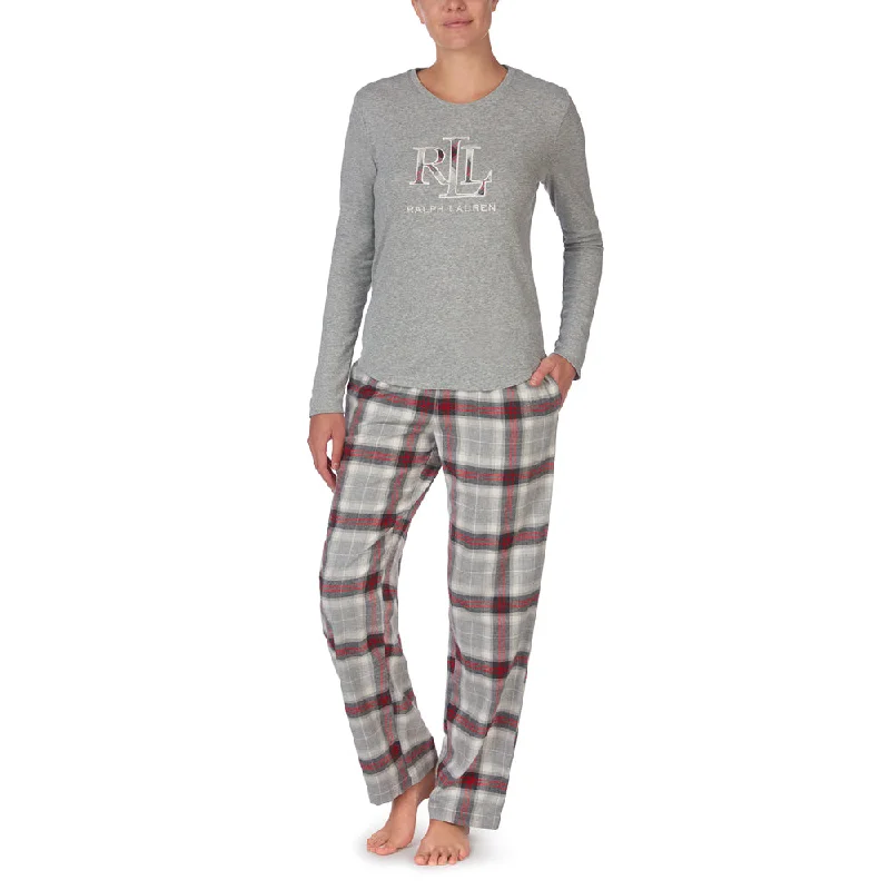 LAUREN BY RALPH LAUREN Lounge-Set, ILN72020F, Grey Plaid