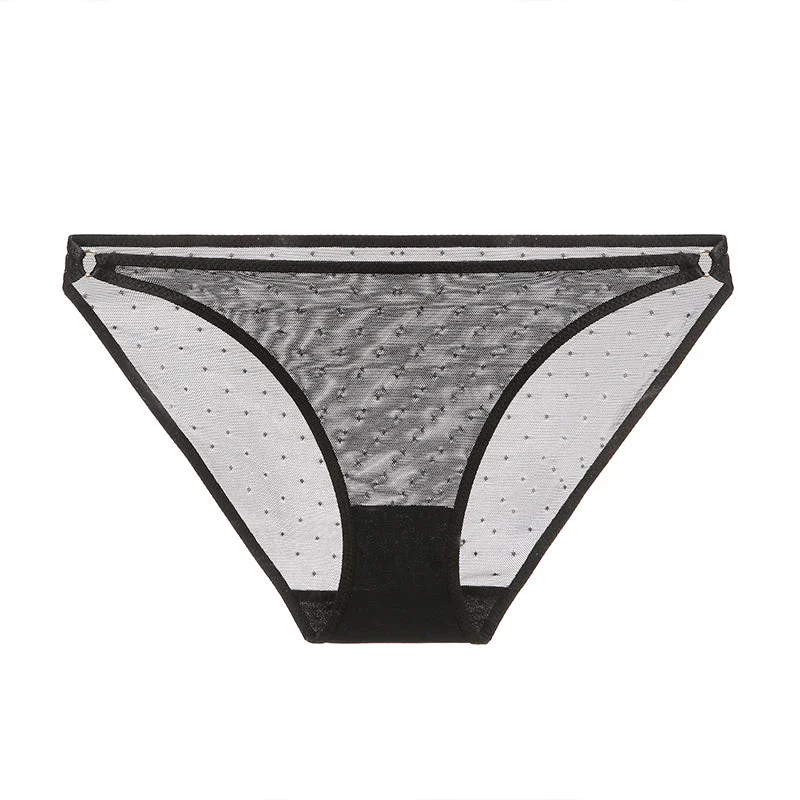 Trine Dot Mesh Panty Black Diamond