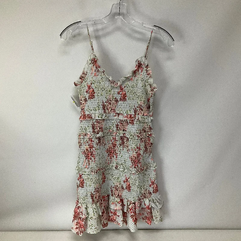 Floral Print Dress Casual Short Zara, Size M