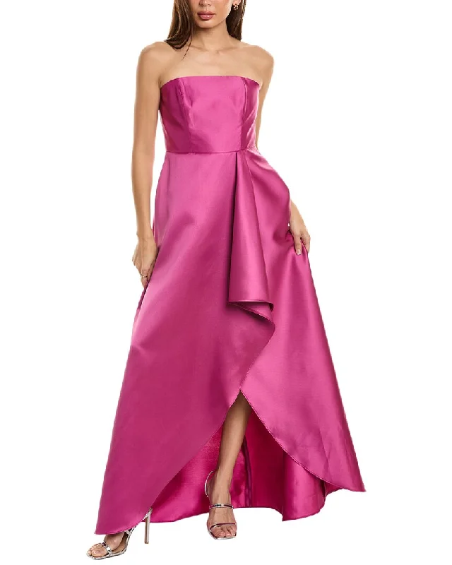 Alfred Sung Strapless Satin Gown