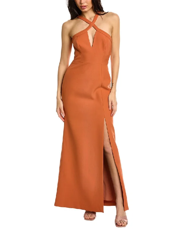 BCBGMAXAZRIA Halter Gown