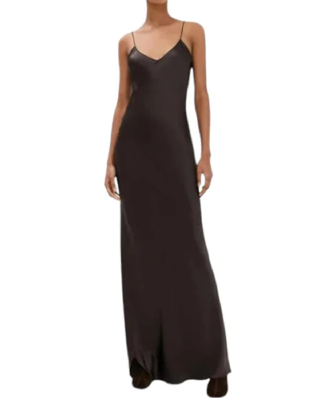 Cami Gown In Dark Brown