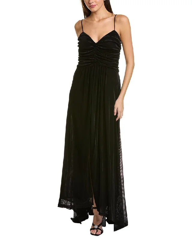 Donna Karan Velvet Mesh Gown