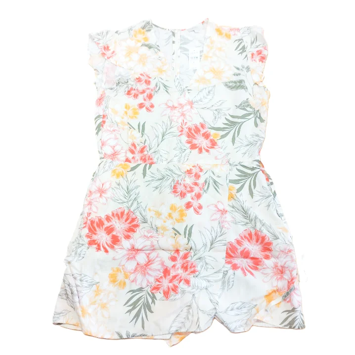 Floral Print Romper By Loft, Size: M