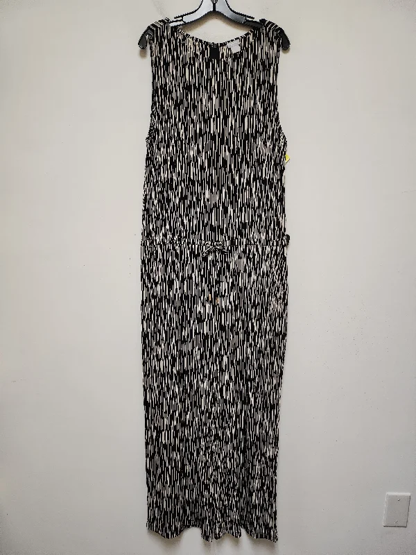 Jumpsuit By Chicos In Black & Tan, Size: Xl