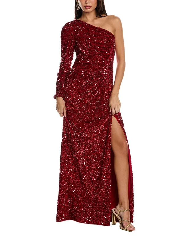 SHO by Tadashi Shoji One-Shoulder Gown