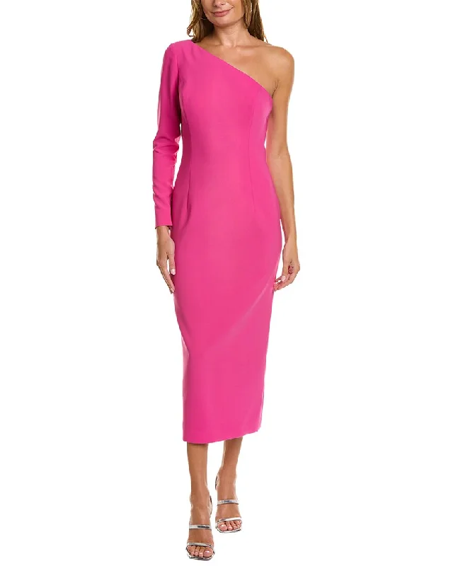 Carolina Herrera One-Shoulder Midi Dress