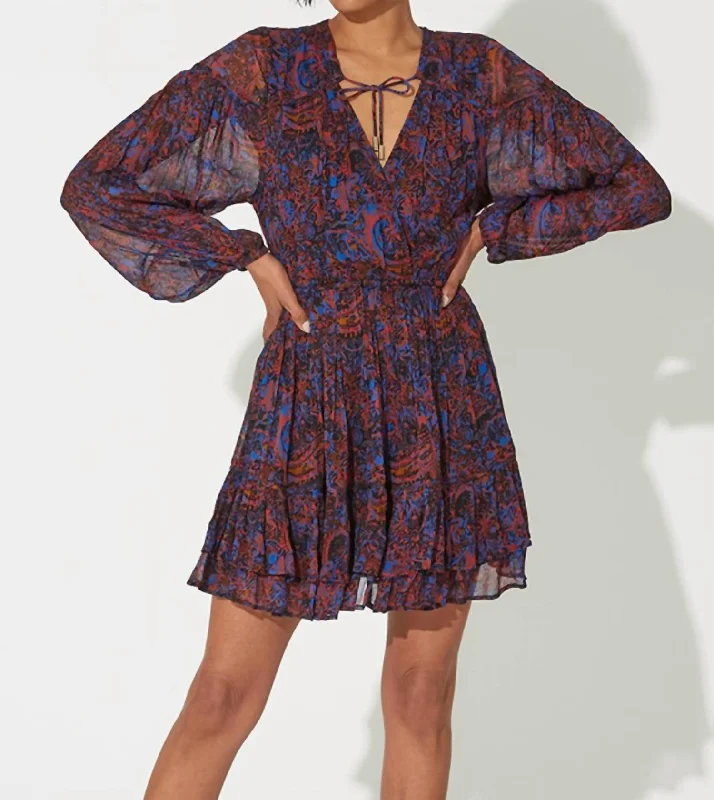 Nisha Mini Dress In Retrograde Paisley