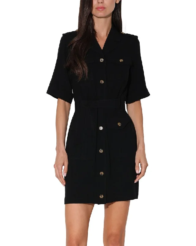 Walter Baker Kate Linen-Blend Mini Dress