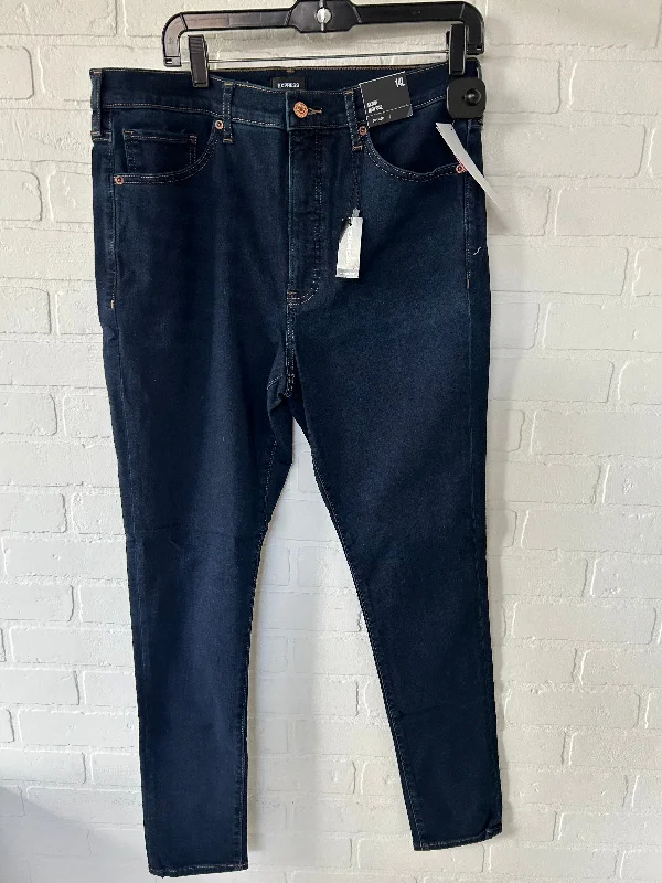 Blue Denim Jeans Skinny Express, Size 14