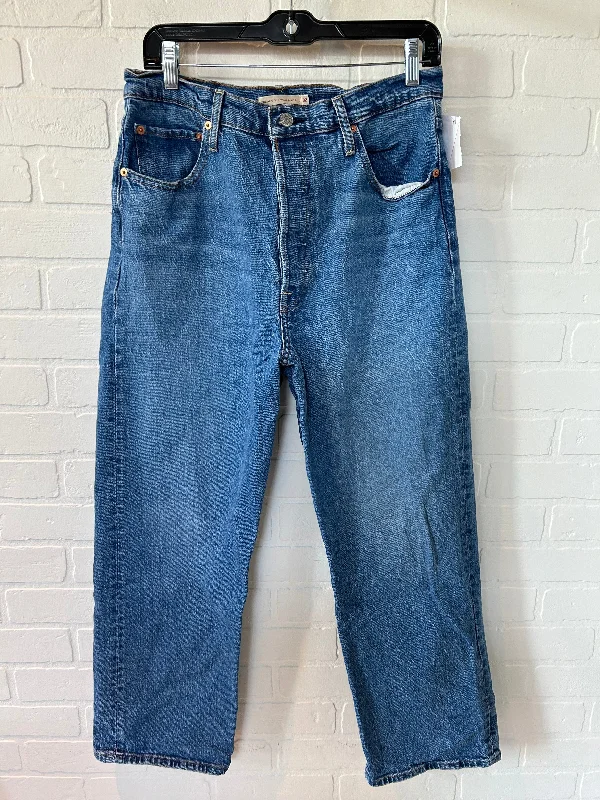 Blue Denim Jeans Straight Levis, Size 14