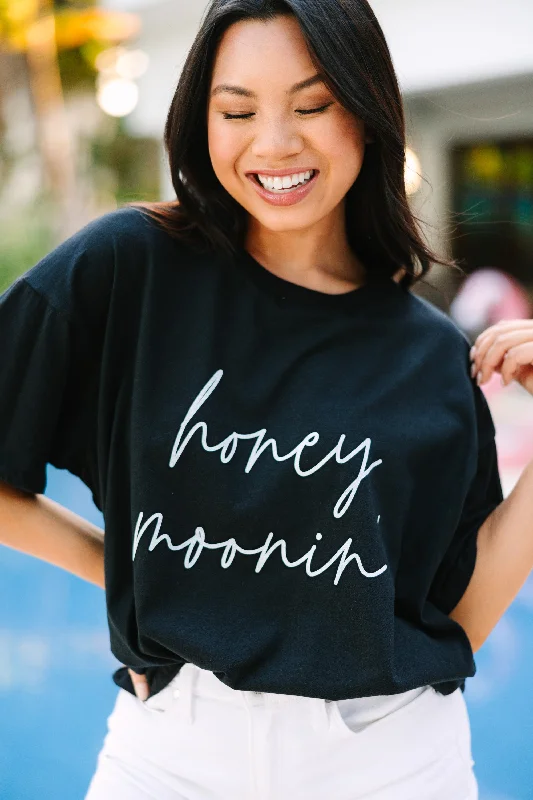 Honey Moonin' Black Graphic Tee