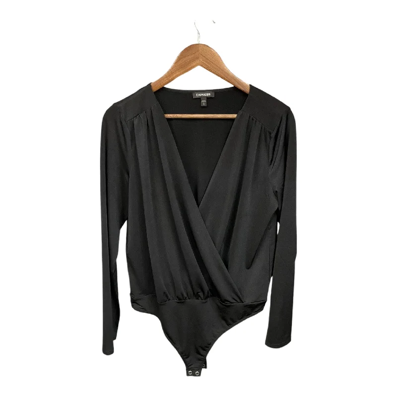 Top Long Sleeve By Express In Black, Size: L