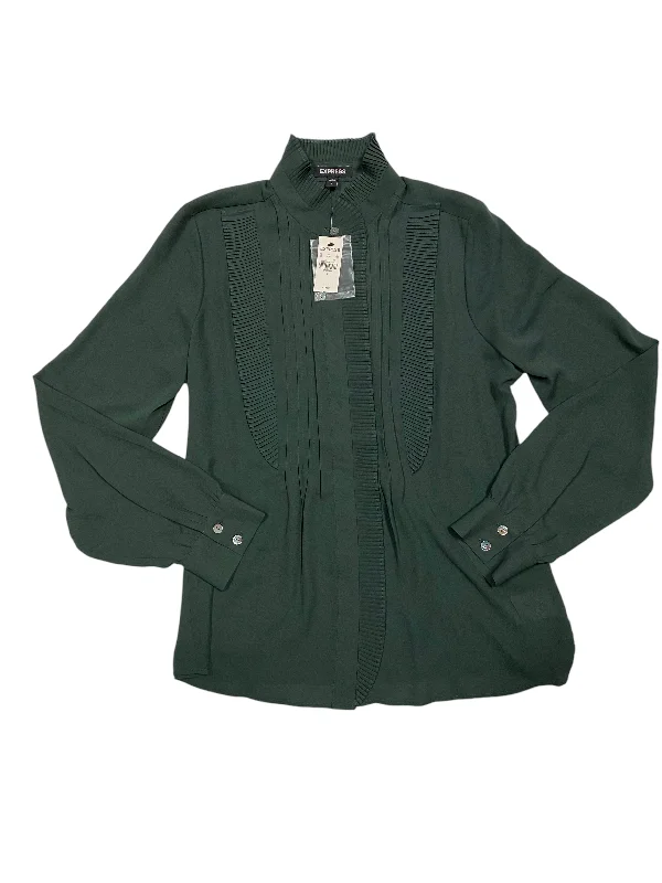 Top Long Sleeve By Express In Green, Size: S