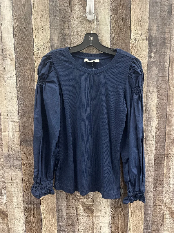 Top Long Sleeve By Loft In Navy, Size: M