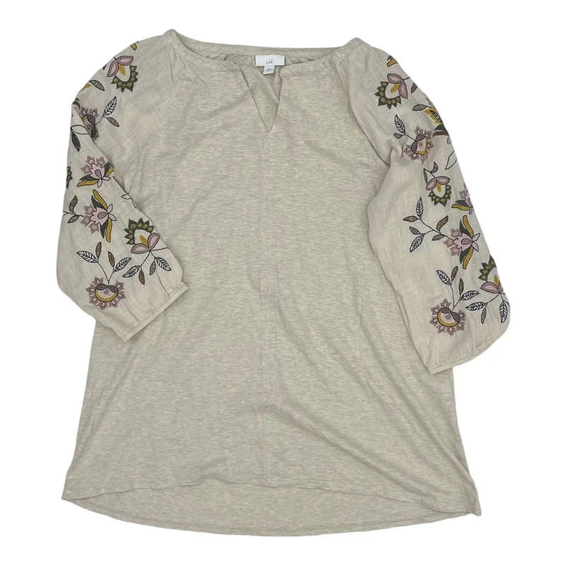 Top Ls By J. Jill In Tan, Size:M