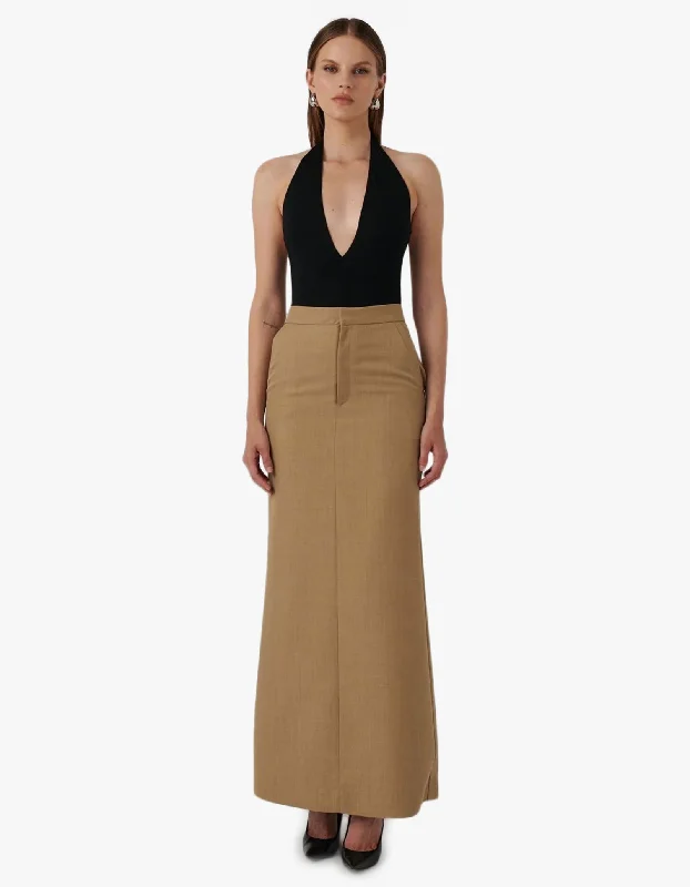 Zoe Maxi Skirt - Taupe