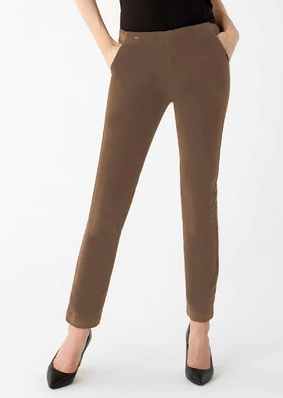 Charlene Corduroy Ankle Pant In Wheat