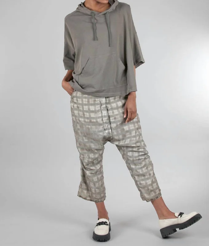 Illusion Layer Check Pant In Linen